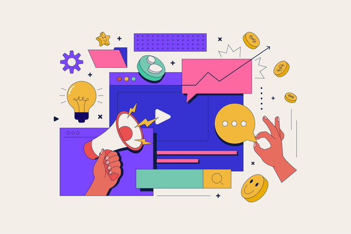 Illustration d’un site web avec un popup
