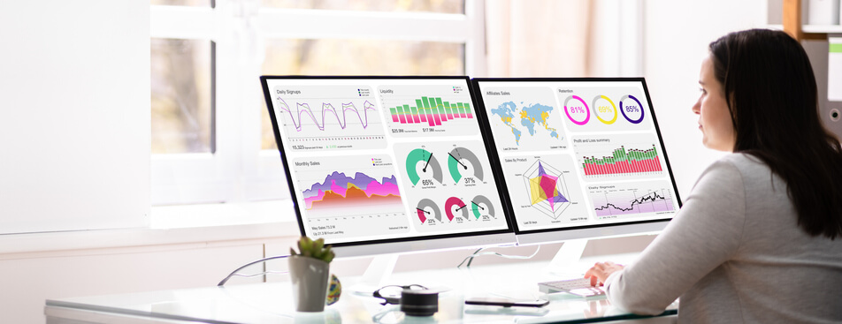 Marketing dashboard showing programmatic ad performance