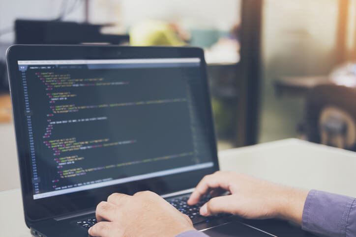 A coding for a marketing campaign displayed on screen as learned from basic html courses in Vancouver