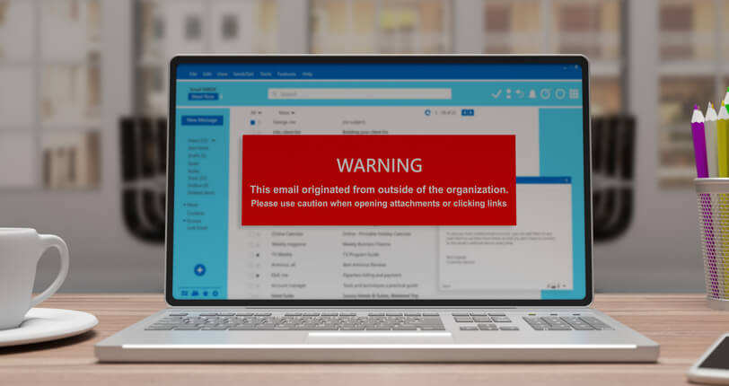 A suspicious phishing email showing common red flags