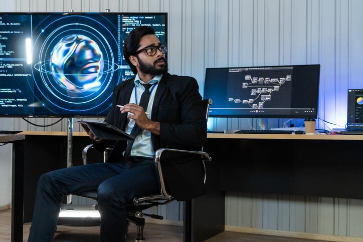 A candidate preparing for cybersecurity interview questions before an entry-level job interview