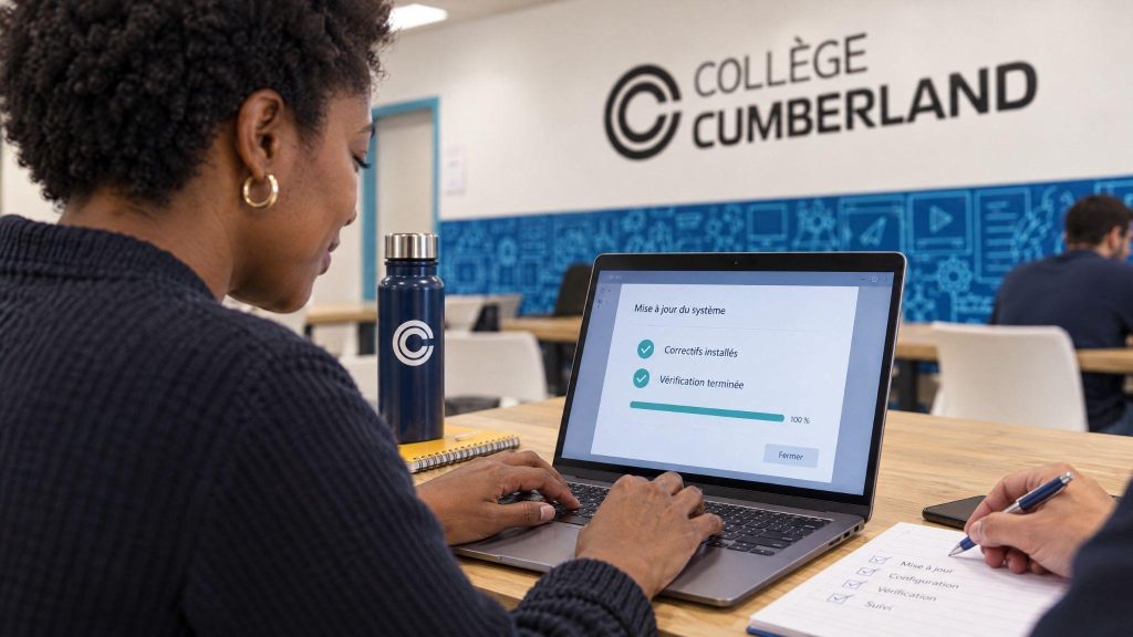 Étudiant en cybersécurité à Montréal utilisant un outil d’analyse pour détecter des vulnérabilités informatiques